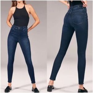 ABERCROMBIE & FITCH Simone High Rise Ankle Blue Denim Jeans Size 27 short